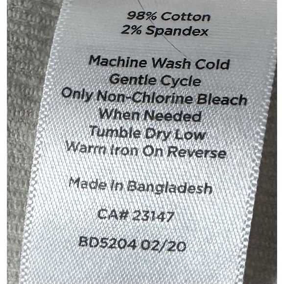 Talbots Simply Flattering High Waist Corduroy Straight Leg Pants 14 Cream (B7) - Picture 8 of 9